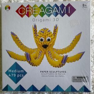 Creagami Origami 3D Octopus Medium Kit Paper Sculpture Medium 479 Pieces NEW Art